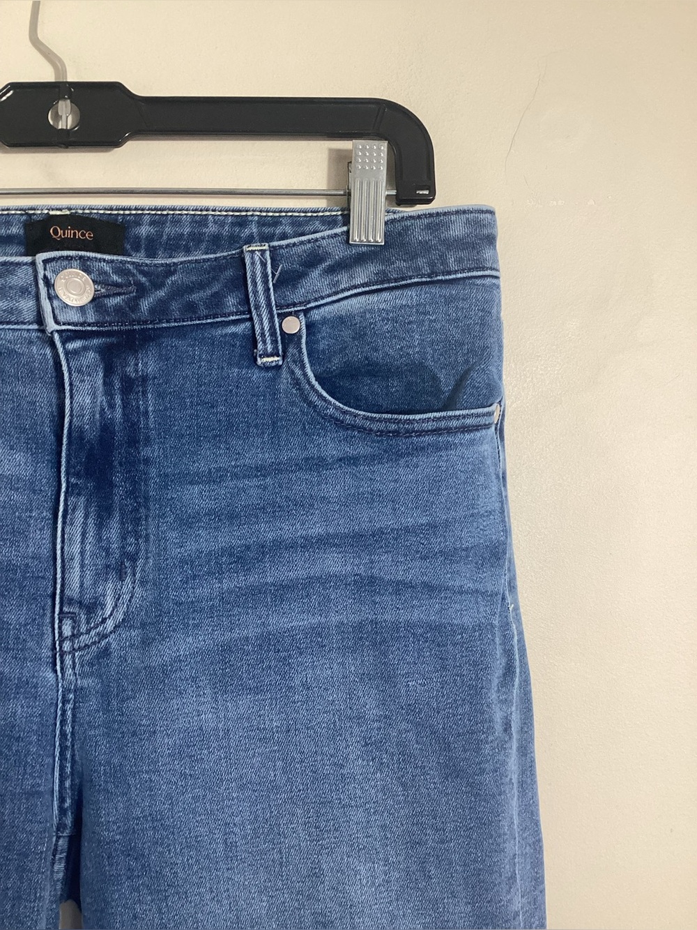 Quince Womens Stretch High Rise Straight Leg Jeans Size 31 - Picture 3 of 14